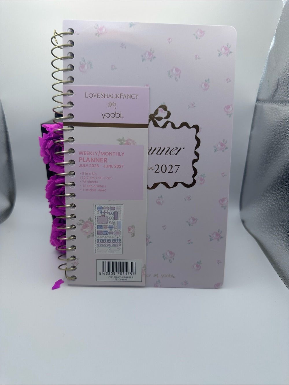 Love Shack Fancy x yoobi Floral Weekly/Monthly Planner - Pastel Pink